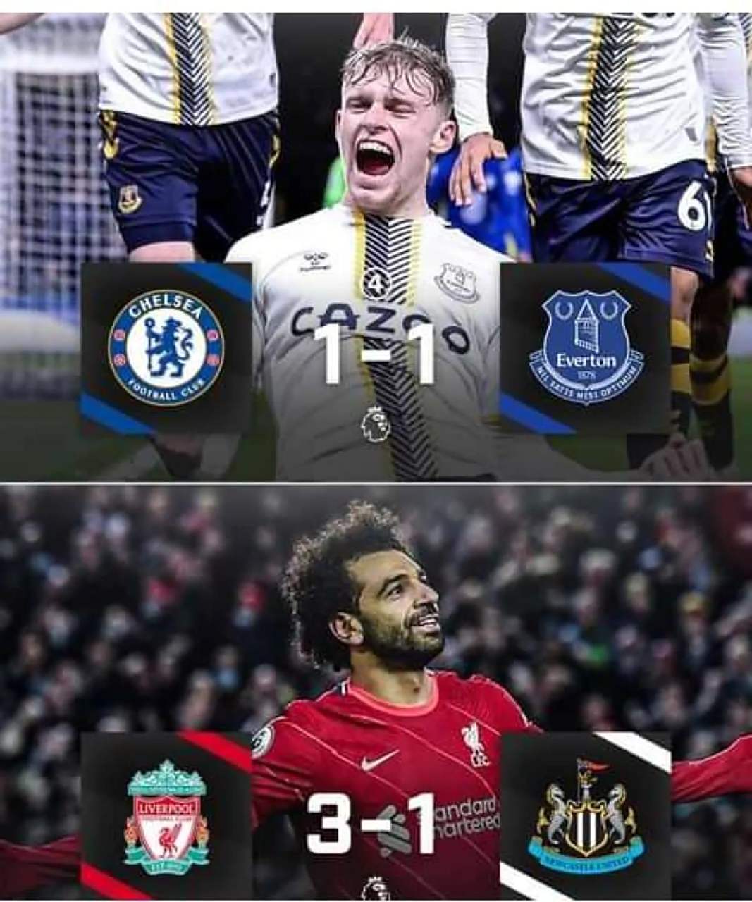 关于埃弗顿主场不敌对手，积分榜位置下降的信息